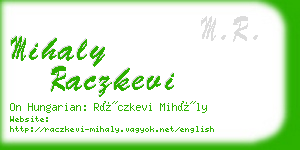 mihaly raczkevi business card